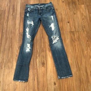 Skinny, low-rise, 7 for all mankind jeans